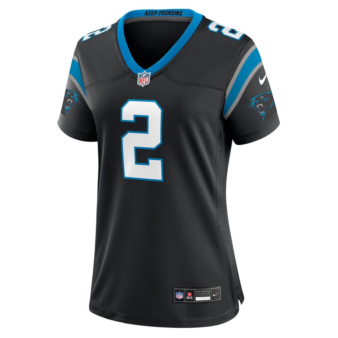 Mike Jackson Carolina Panthers Women's Game Jersey - Black