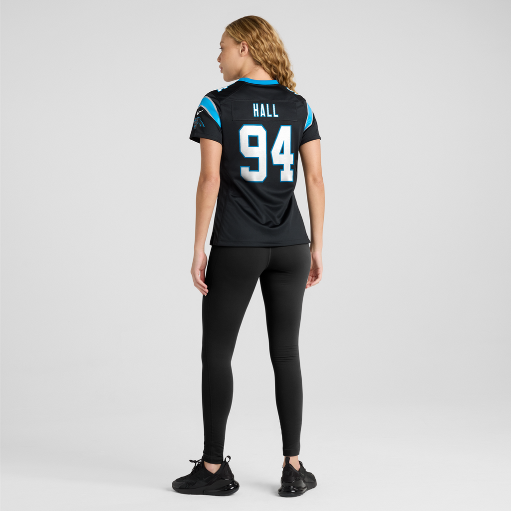 Aaron Hall Carolina Panthers Women's Team Game Jersey - Black