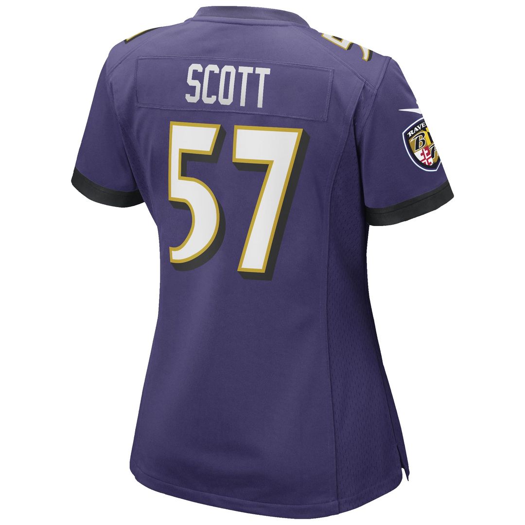 Bart Scott Baltimore Ravens Women's Game Retired Player Jersey - Purple