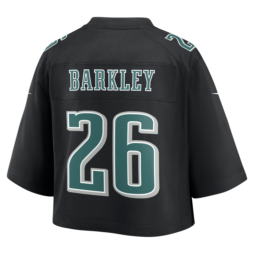 Saquon Barkley Philadelphia Eagles Women's Cropped Fashion Game Jersey - Black