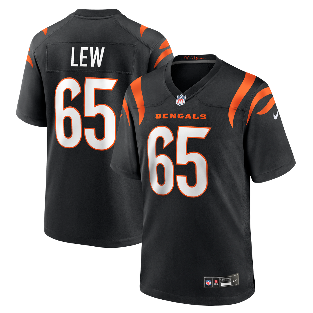 Connor Lew Cincinnati Bengals Team Game Jersey - Black