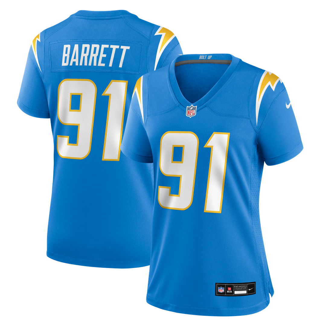 Nick Barrett Los Angeles Chargers Women's Team Game Jersey - Powder Blue