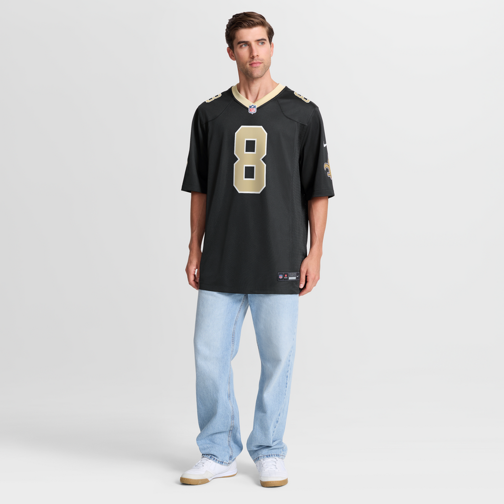 Archie Manning New Orleans Saints Game Retired Player Jersey - Black