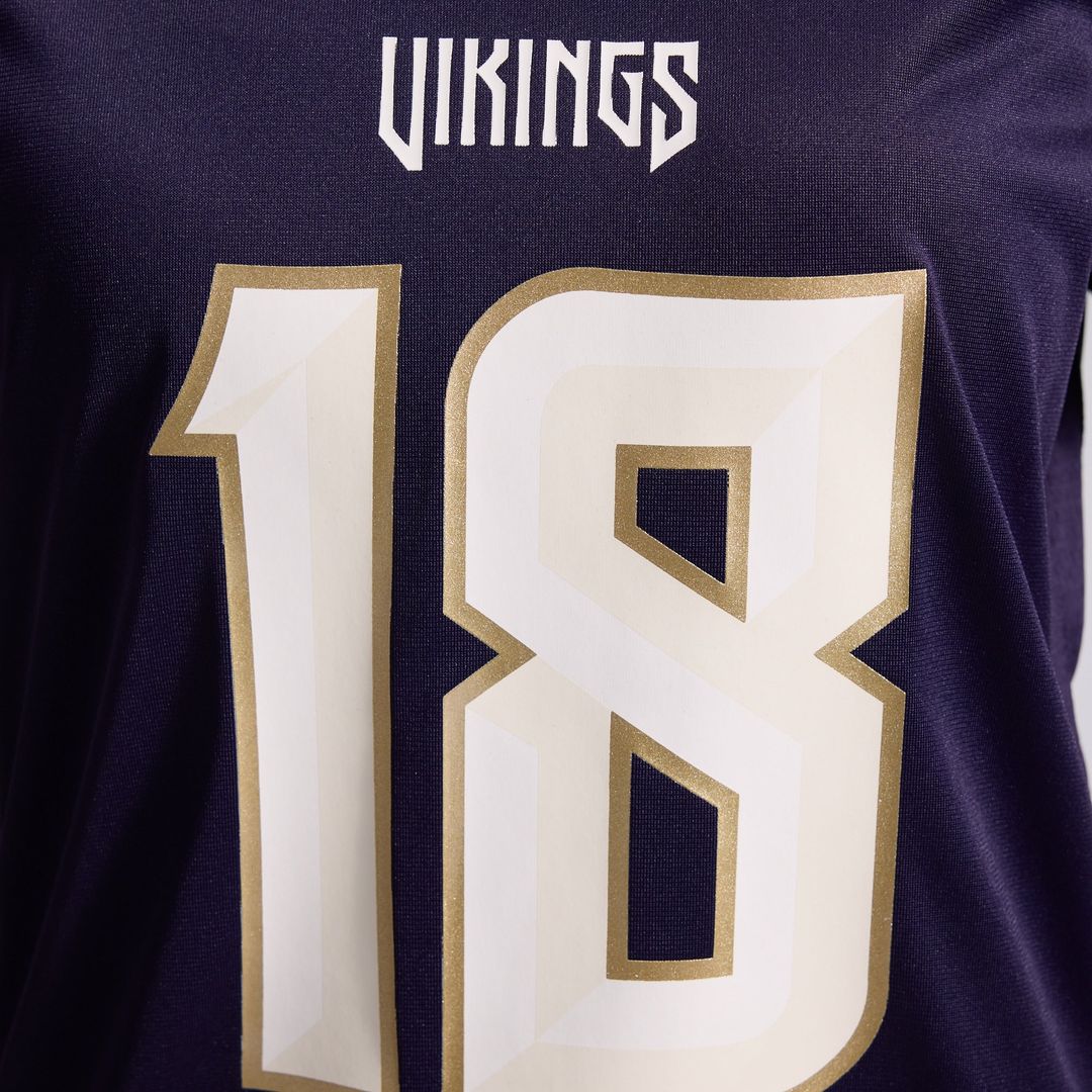 Justin Jefferson Minnesota Vikings Women's 2026 Rivalries Collection Game Jersey - Purple