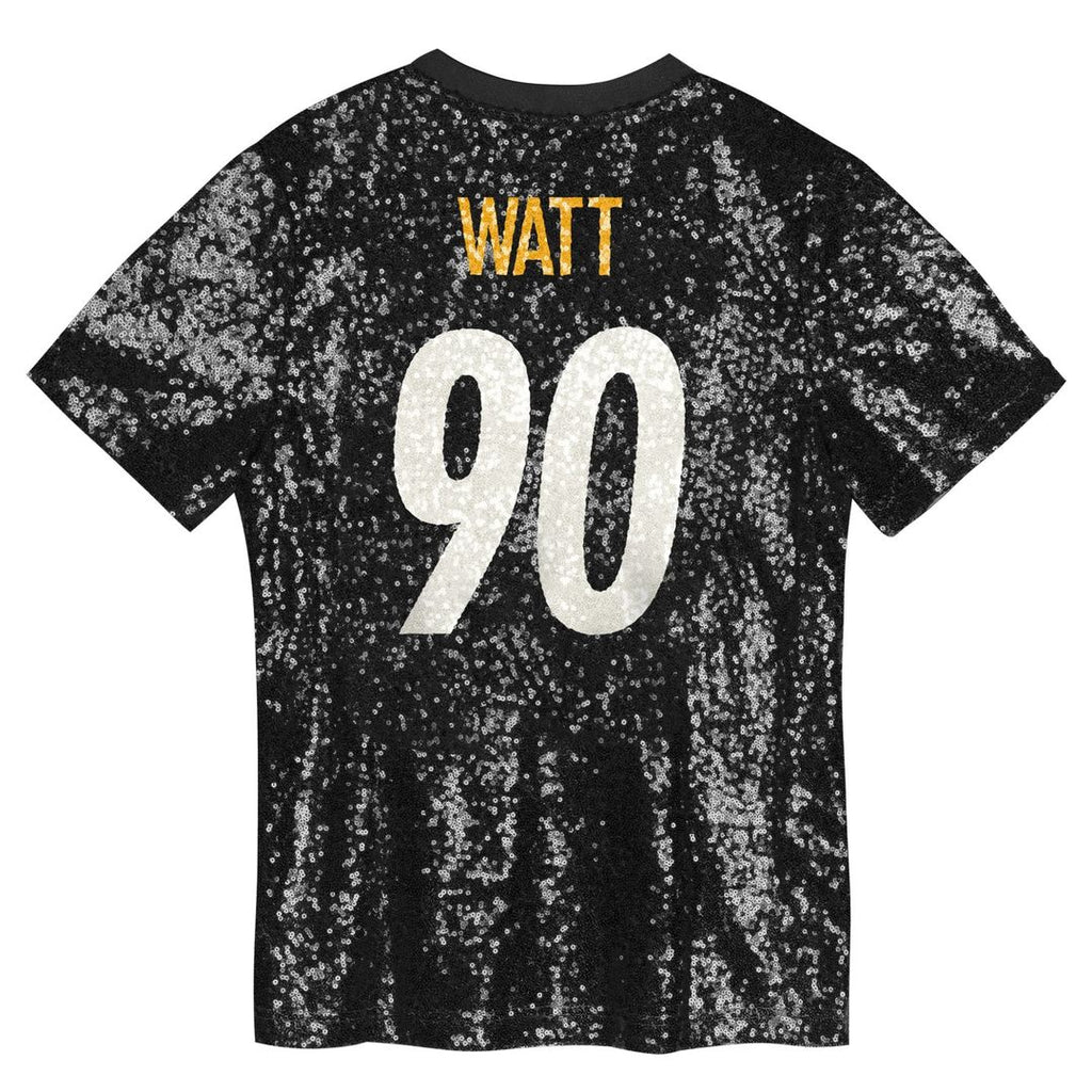 T.J. Watt Pittsburgh Steelers Women's Player Name & Number V - Neck Fashion Jersey - Black