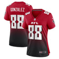 Tony Gonzalez Atlanta Falcons Women's Retired Game Jersey - Red