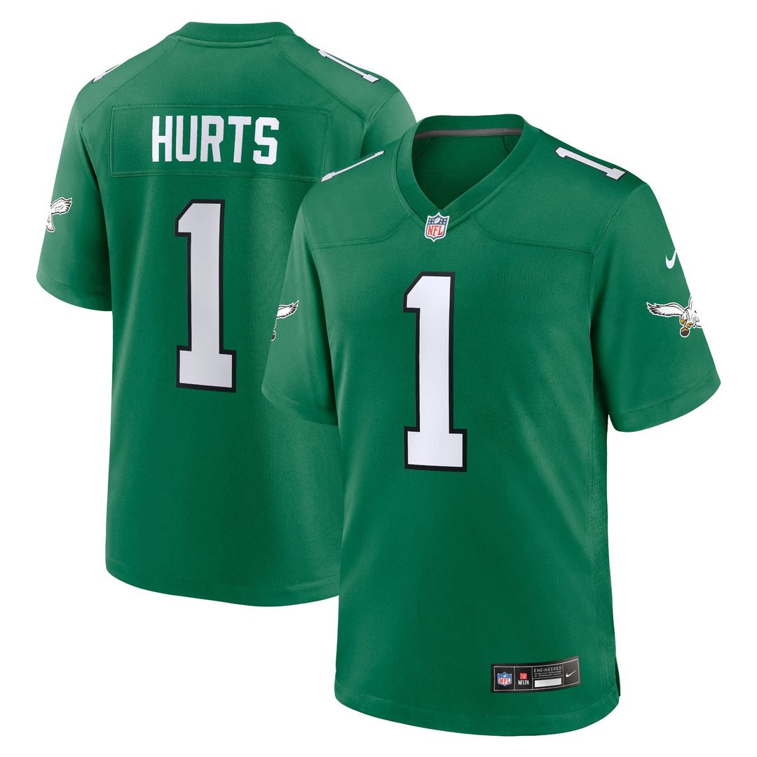 Jalen Hurts Philadelphia Eagles Youth Game Jersey - Green