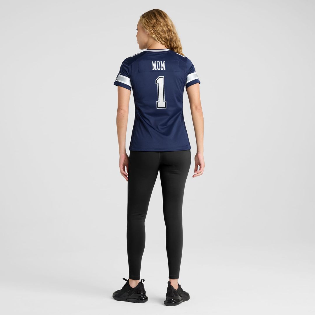 Number 1 Mom Dallas Cowboys Women's Game Jersey - Navy
