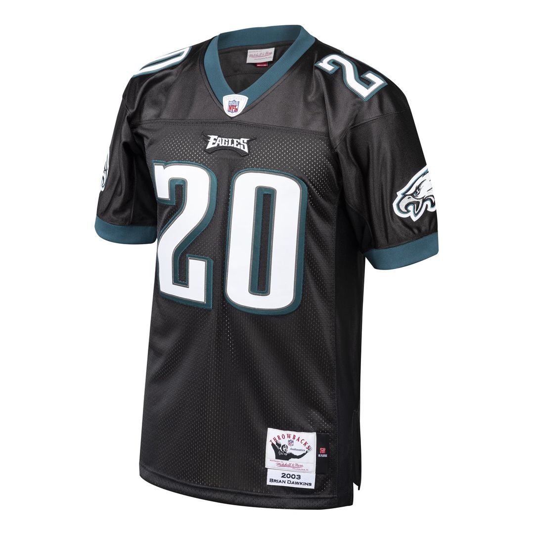 Brian Dawkins Philadelphia Eagles 2003 Authentic Throwback Retired Player Jersey - Black