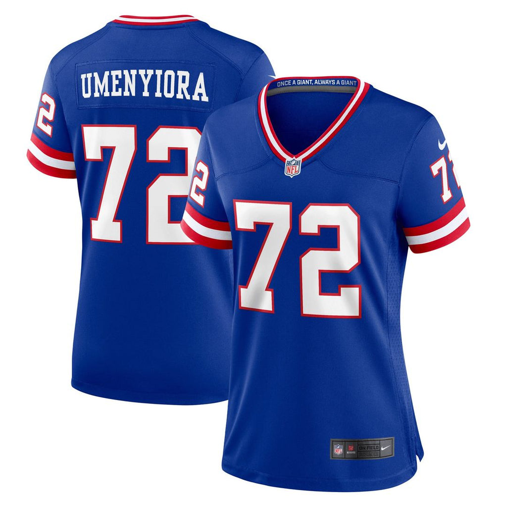 Osi Umenyiora New York Giants Women's Classic Retired Player Game Jersey - Royal