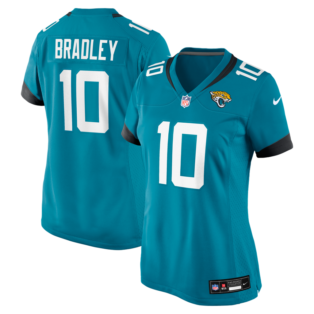 Carter Bradley Jacksonville Jaguars Women's Team Game Jersey - Teal