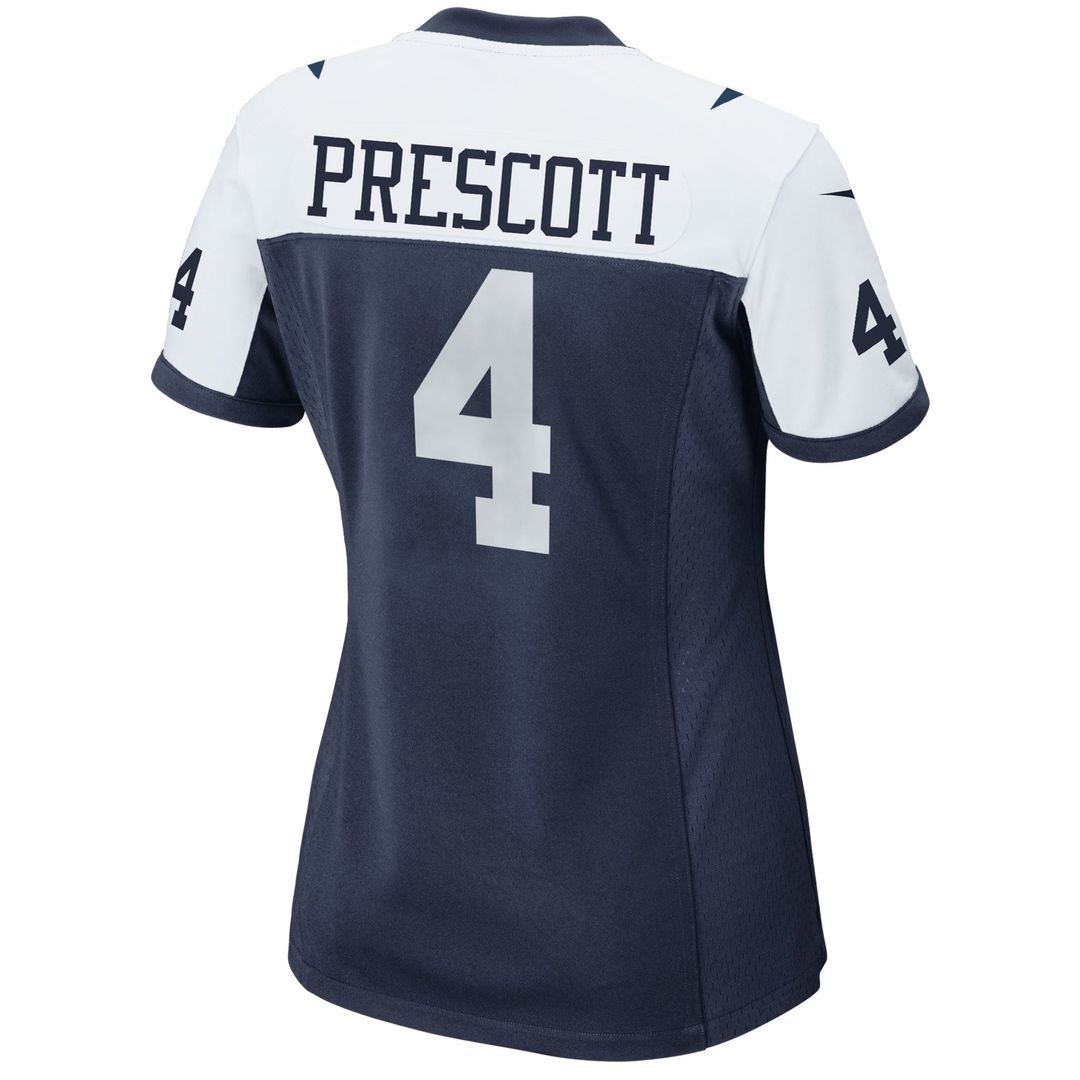 Dak Prescott Dallas Cowboys Women's Alternate Game Team Jersey - Navy