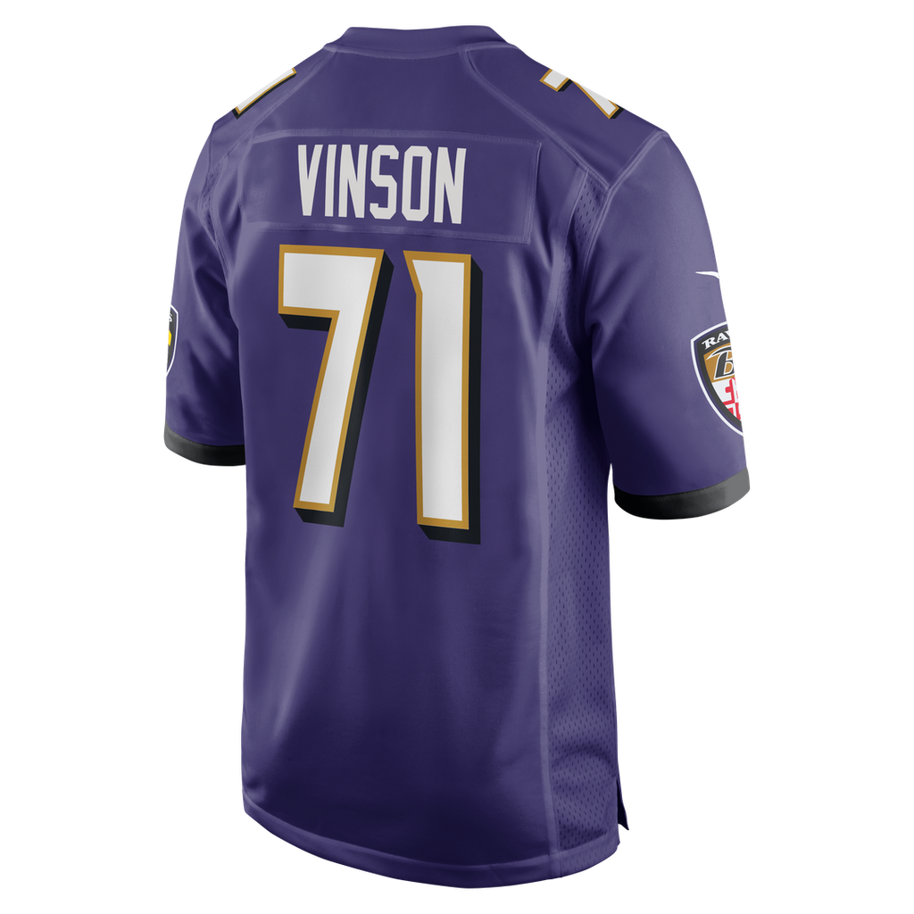 Carson Vinson Baltimore Ravens Team Game Jersey - Purple