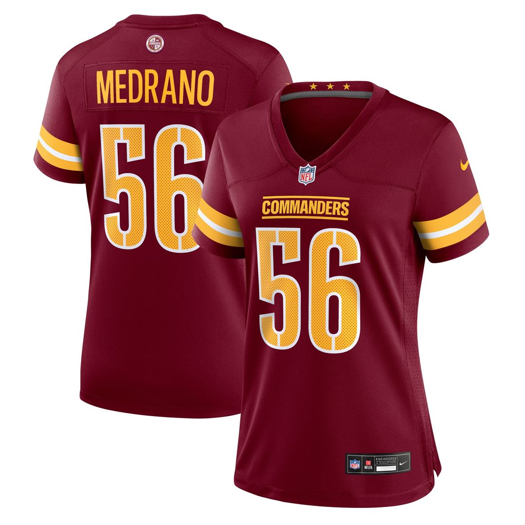 Kain Medrano Washington Commanders Women's Team Game Jersey - Burgundy