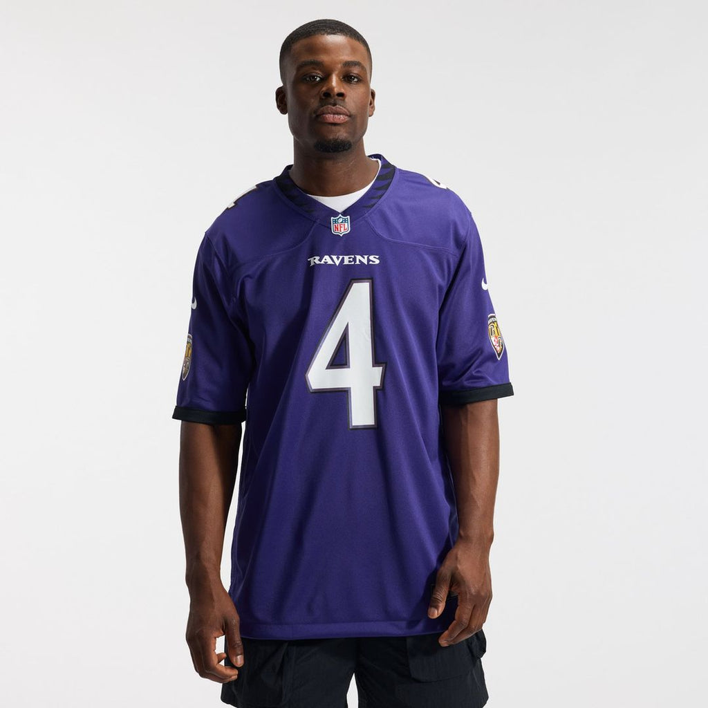 Zay Flowers Baltimore Ravens Team Game Jersey - Purple