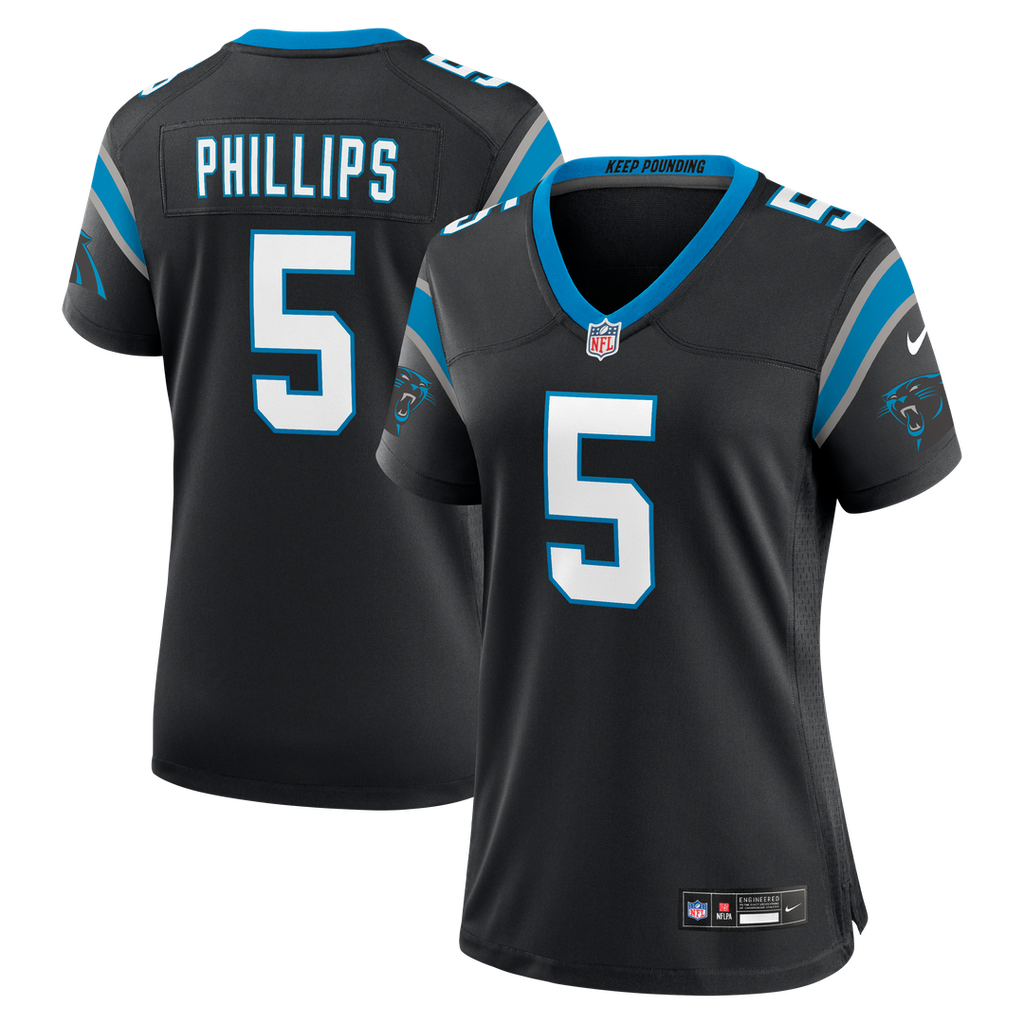 Jaelan Phillips Carolina Panthers Women's Team Game Jersey - Black