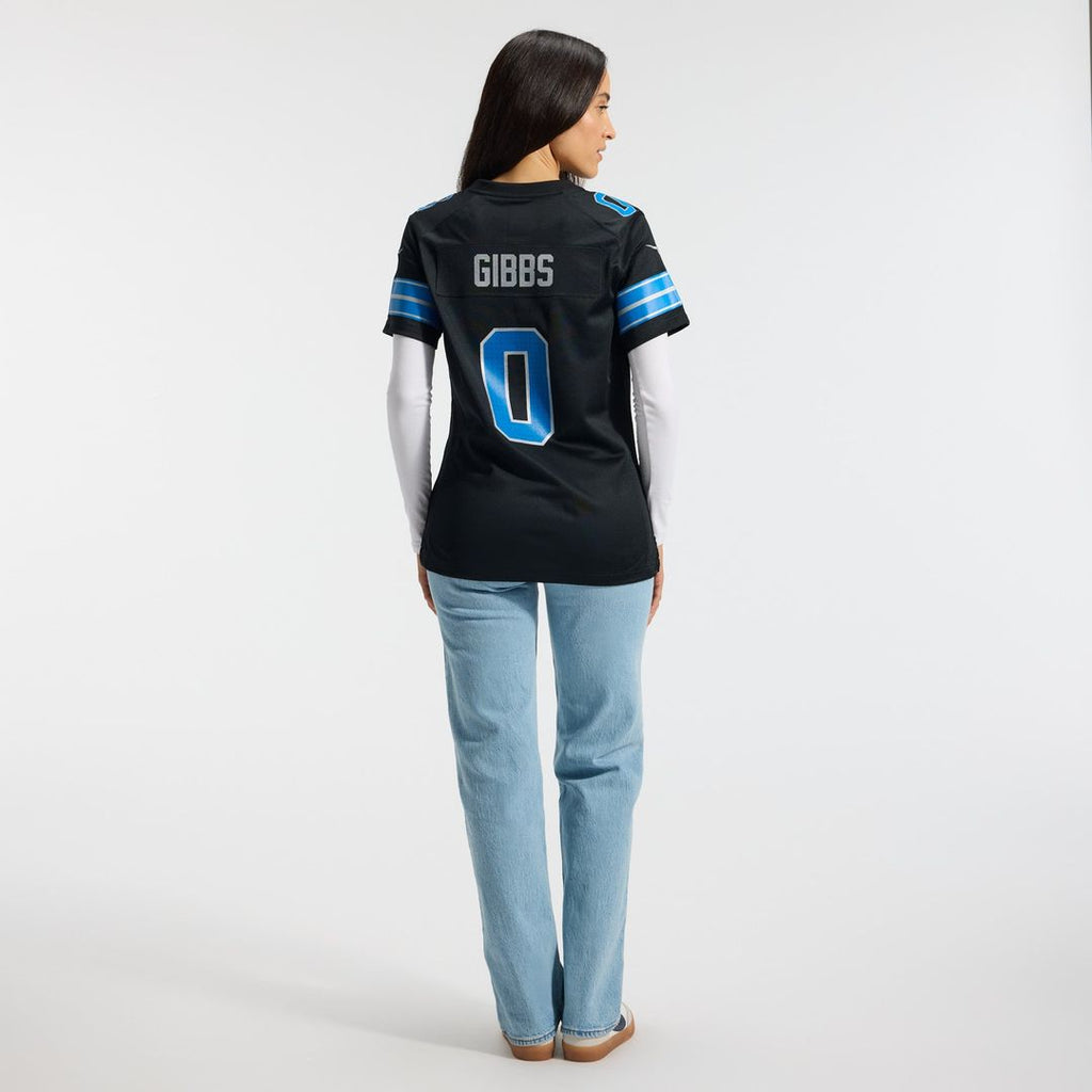 Jahmyr Gibbs Detroit Lions Women's 2nd Alternate Game Player Jersey - Black