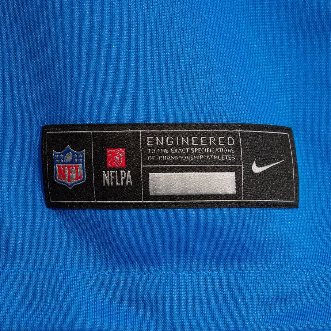 Number 1 Groom Detroit Lions Game Jersey - Blue