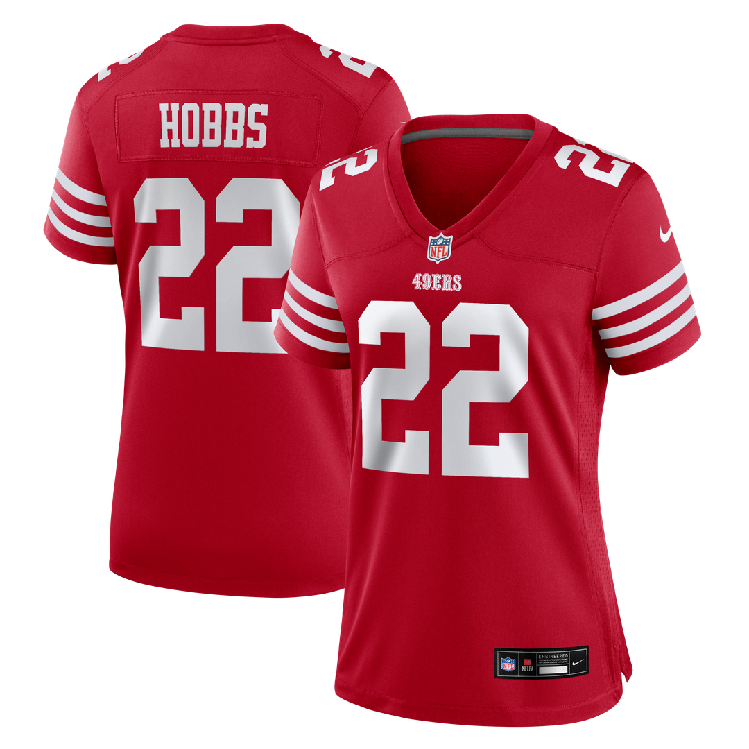 Nate Hobbs San Francisco 49ers Women's Team Game Jersey - Scarlet