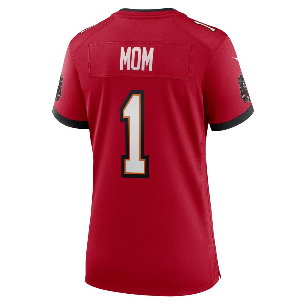 Number 1 Mom Tampa Bay Buccaneers Women's Game Jersey - Red