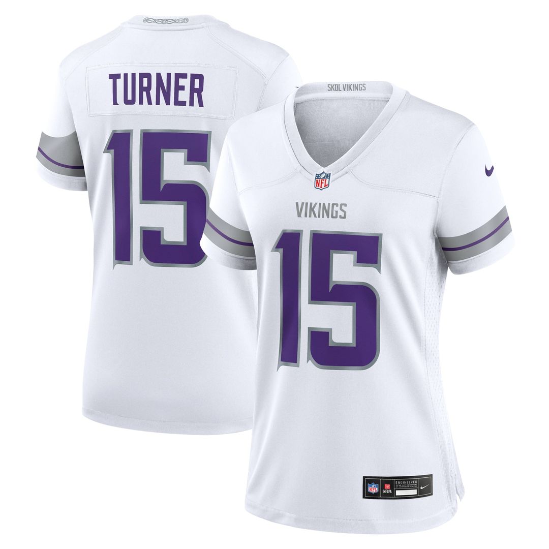 Dallas Turner Minnesota Vikings Women's Alternate Game Jersey - White