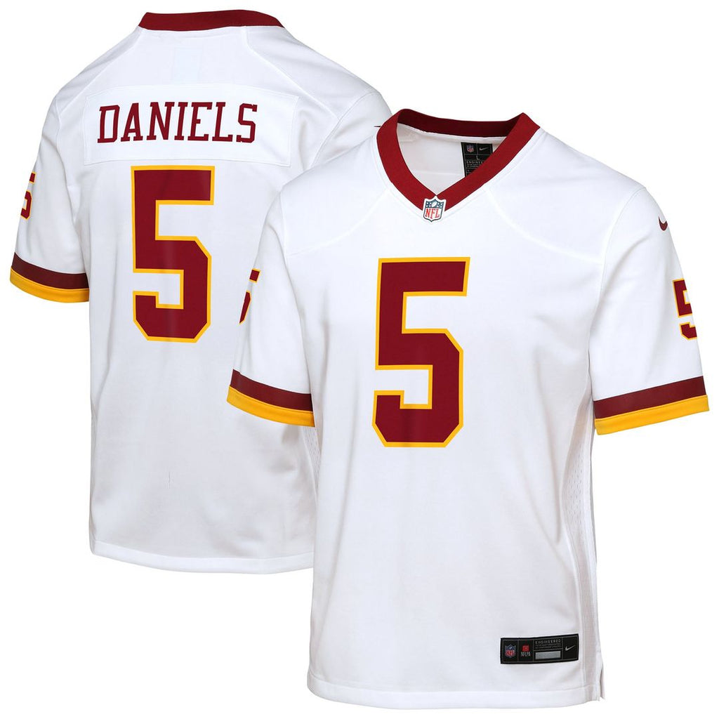 Jayden Daniels Washington Commanders Youth Game Super Bowl Era Jersey - White