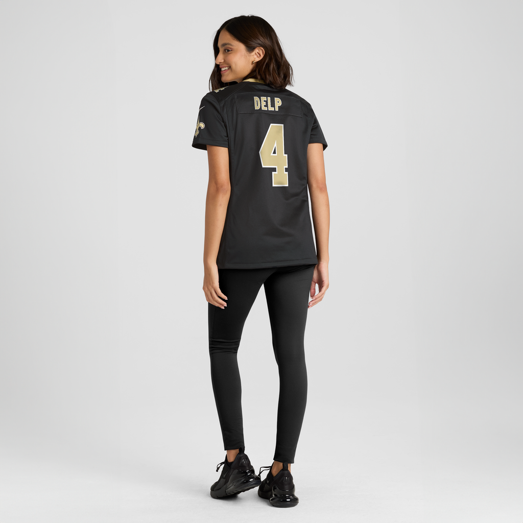 Oscar Delp New Orleans Saints Women's Team Game Jersey - Black