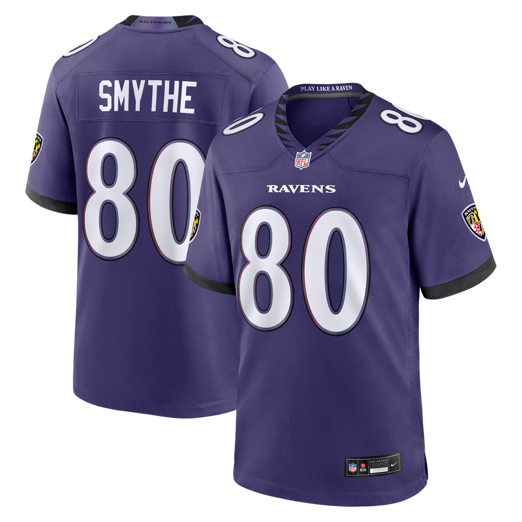 Durham Smythe Baltimore Ravens Team Game Jersey - Purple