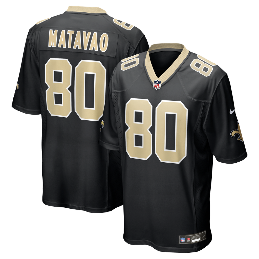 Moliki Matavao New Orleans Saints Team Game Jersey - Black