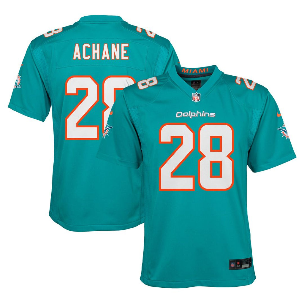 De’Von Achane Miami Dolphins Youth Game Jersey - Aqua