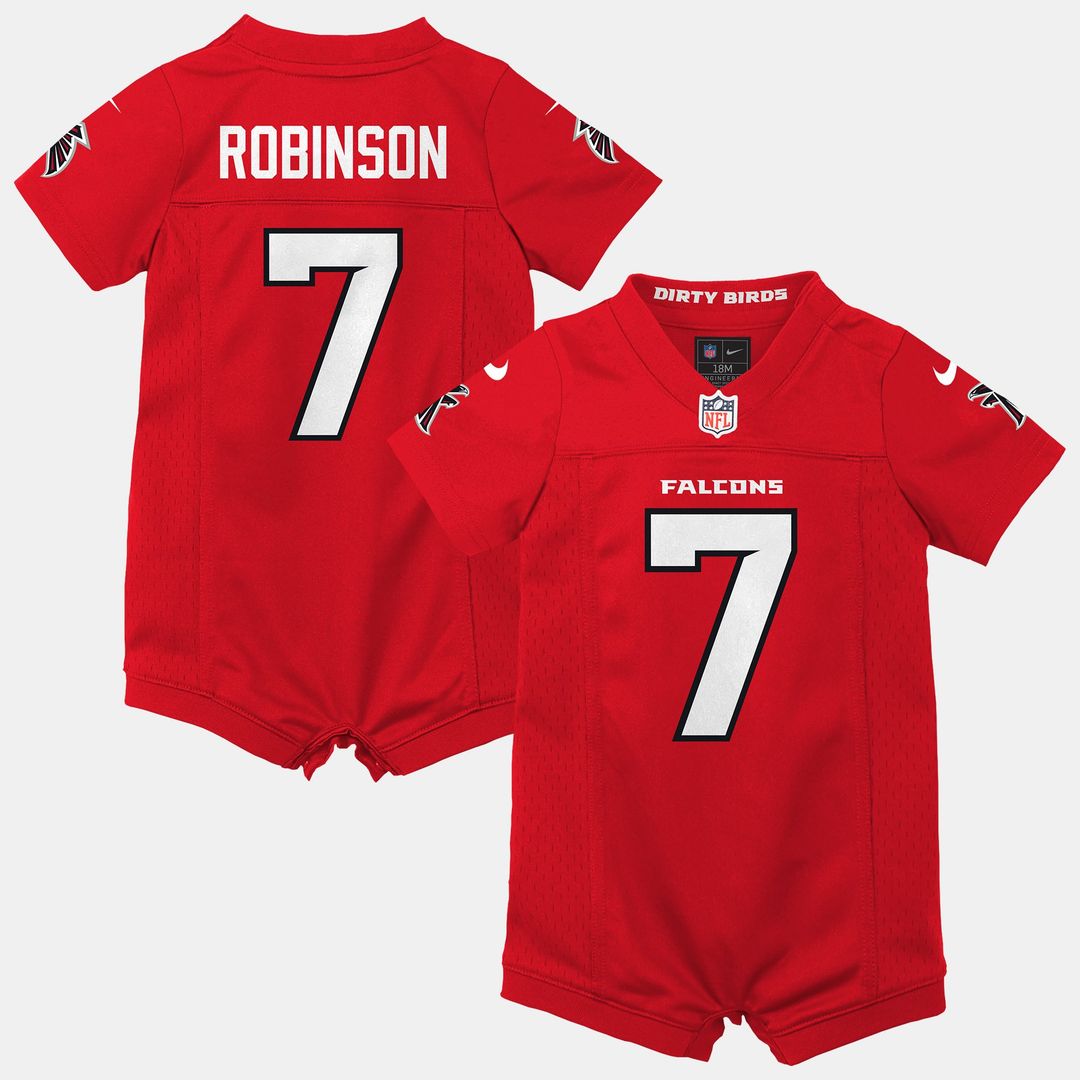 Bijan Robinson Atlanta Falcons Newborn Romper Game Jersey - Red