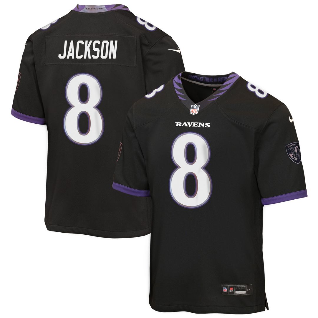 Lamar Jackson Baltimore Ravens Youth Alternate Game Jersey - Black