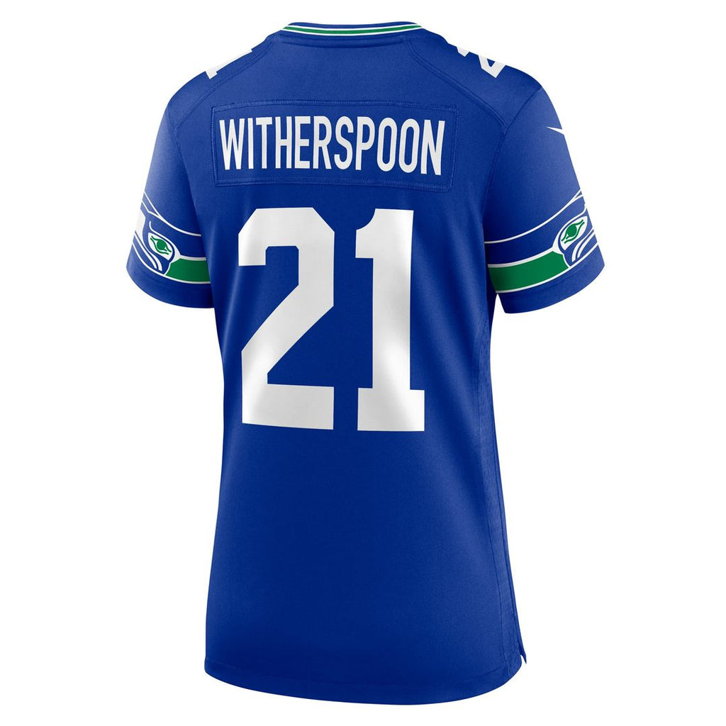 Devon Witherspoon Seattle Seahawks Women's Throwback Player Game Jersey - Royal