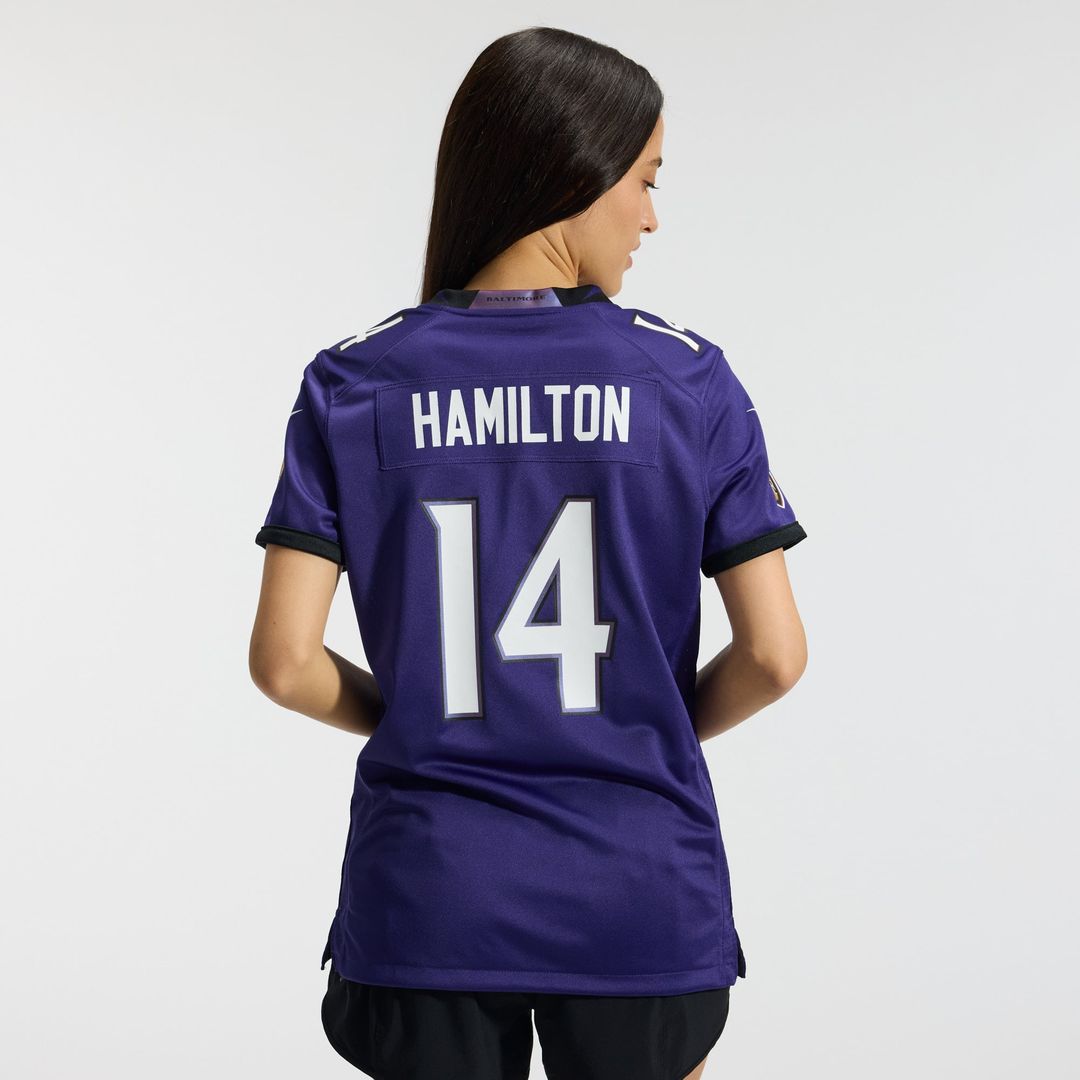 Kyle Hamilton Baltimore Ravens Women's Team Game Jersey - Purple