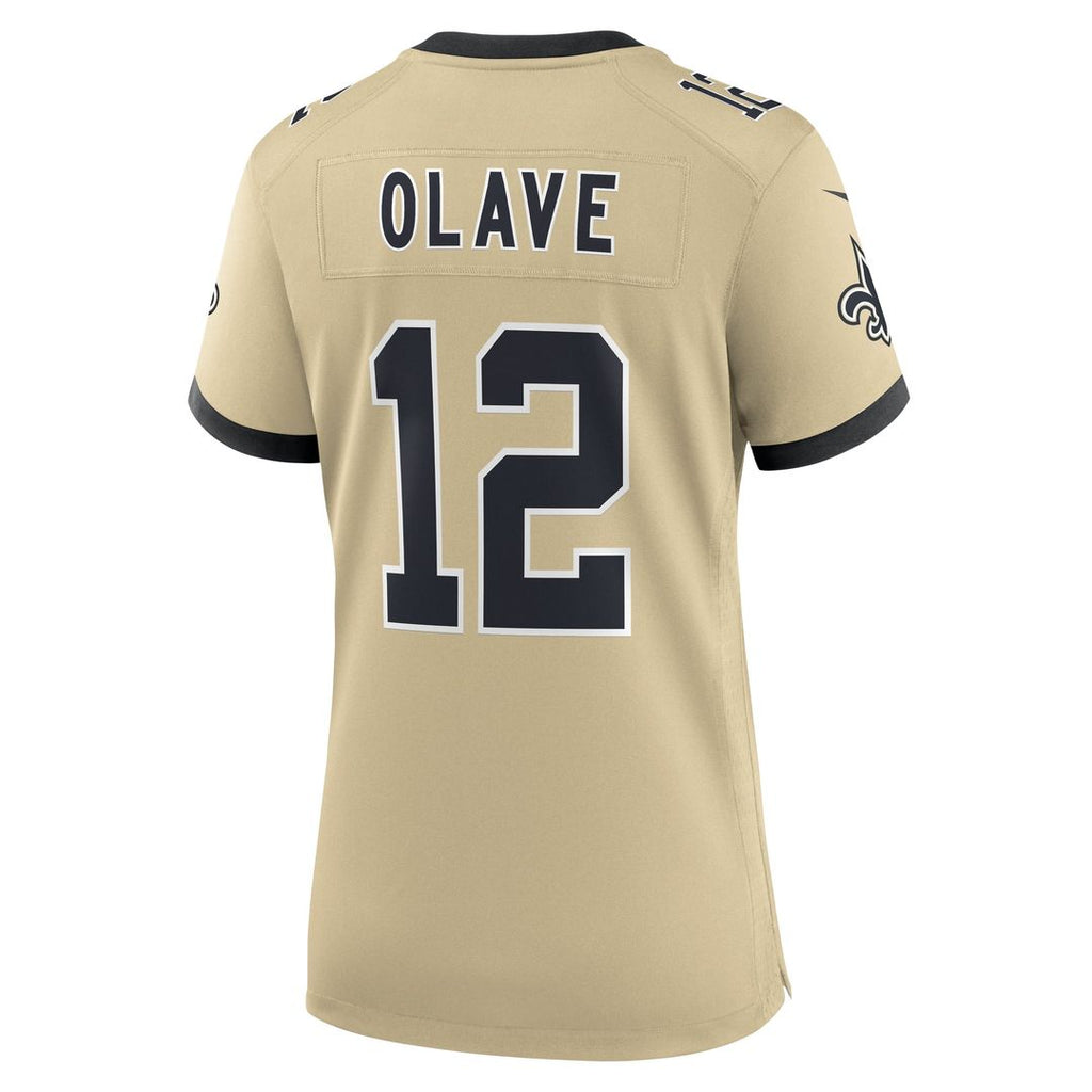 Chris Olave New Orleans Saints Women's Gameday Golds Alternate Game Player Jersey - Gold