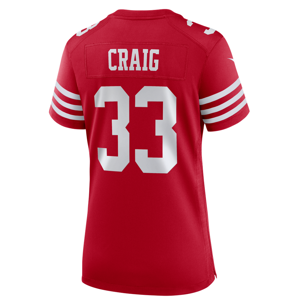 Roger Craig San Francisco 49ers Women's Team Retired Game Jersey - Scarlet