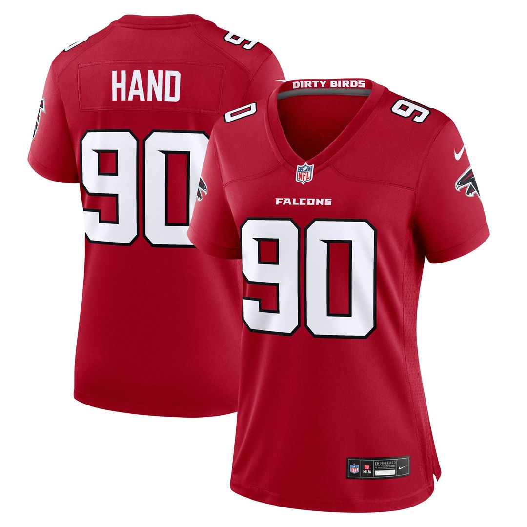 Da'Shawn Hand Atlanta Falcons Women's Team Game Jersey - Red