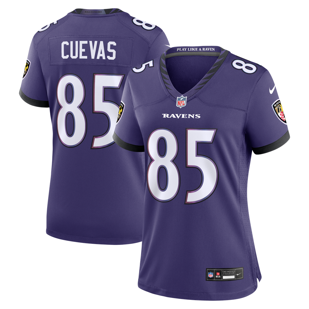 Josh Cuevas Baltimore Ravens Women's Team Game Jersey - Purple