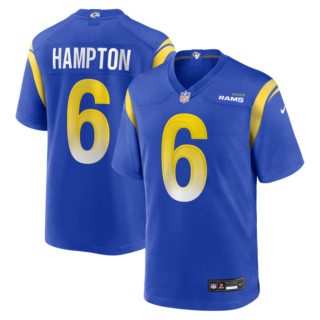 Nick Hampton Los Angeles Rams Team Game Jersey - Royal