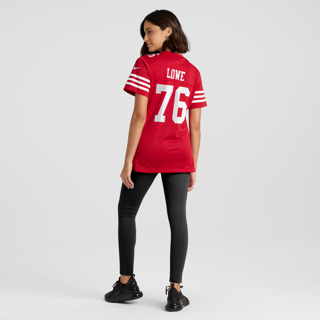 Vederian Lowe San Francisco 49ers Women's Team Game Jersey - Scarlet