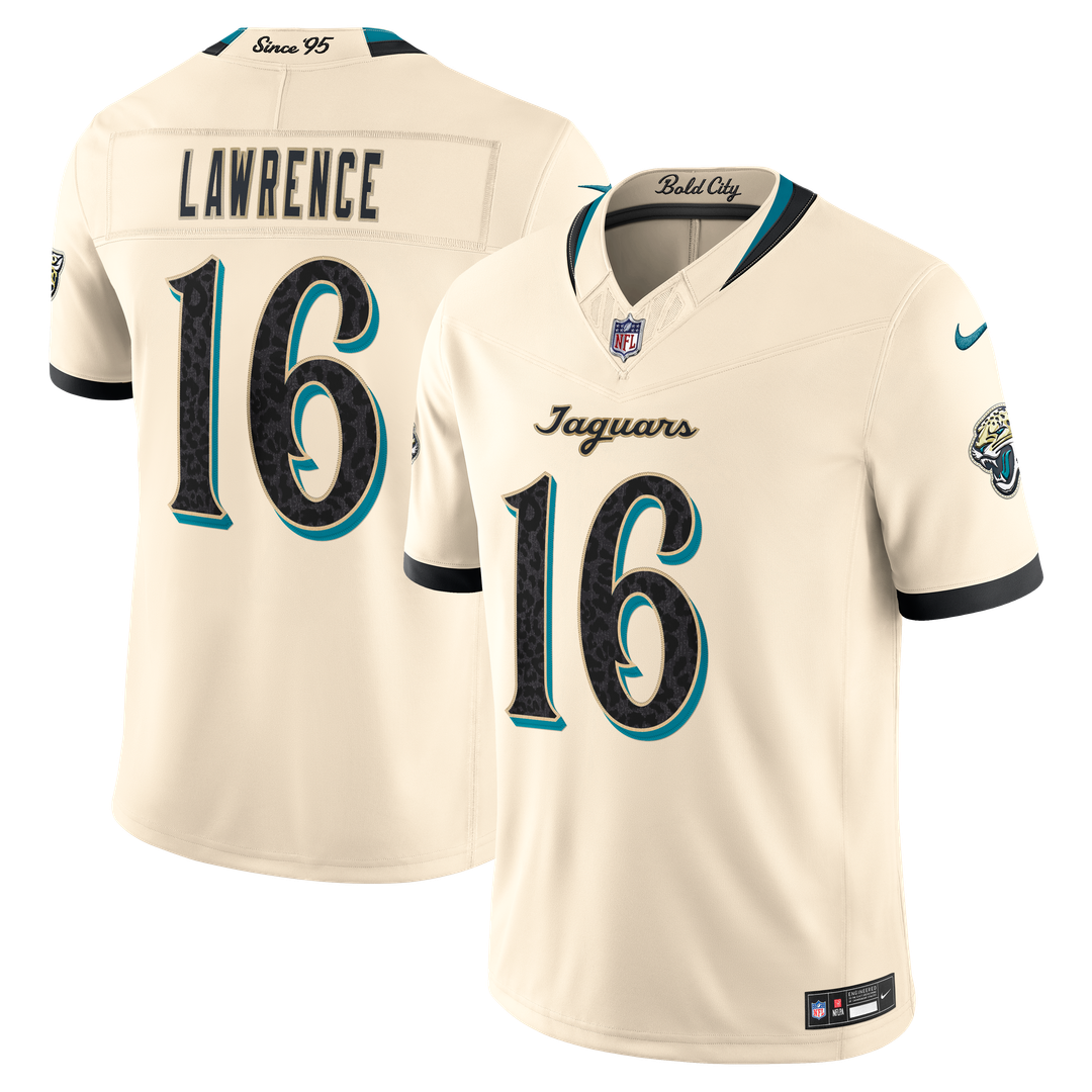 Trevor Lawrence Jacksonville Jaguars 2026 Rivalries Collection Stitched Limited Jersey - Natural