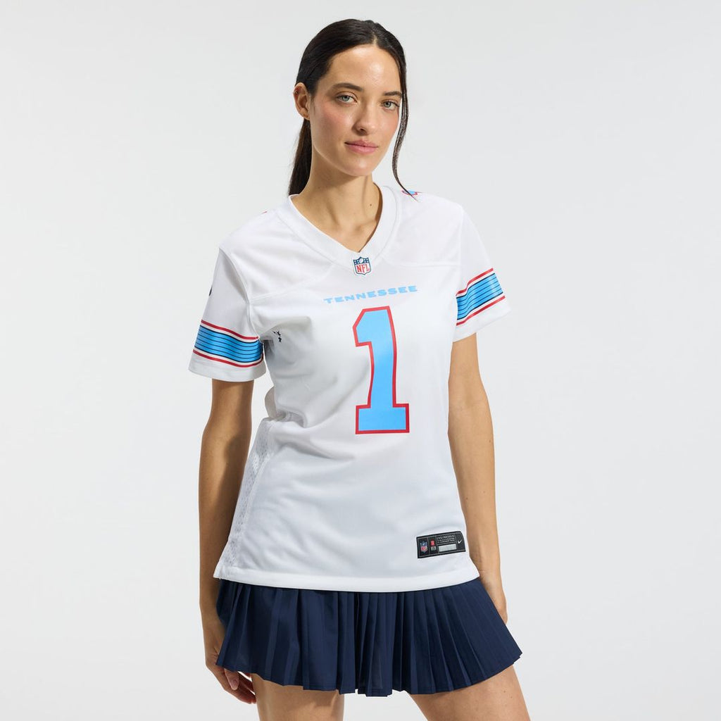 Cameron Ward Tennessee Titans Women's Game Jersey - Light Blue