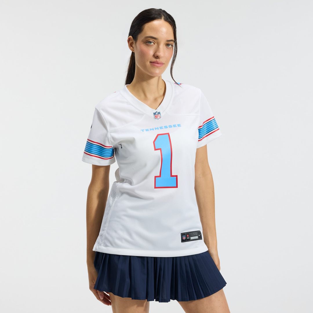 Cameron Ward Tennessee Titans Women's Game Jersey - Light Blue
