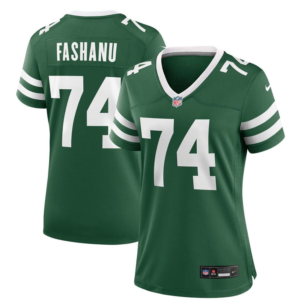 Olu Fashanu New York Jets Women's Game Jersey - Legacy Green