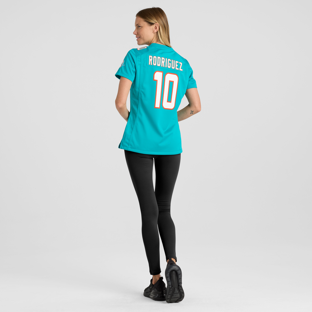 Jacob Rodriguez Miami Dolphins Women's Team Game Jersey - Aqua
