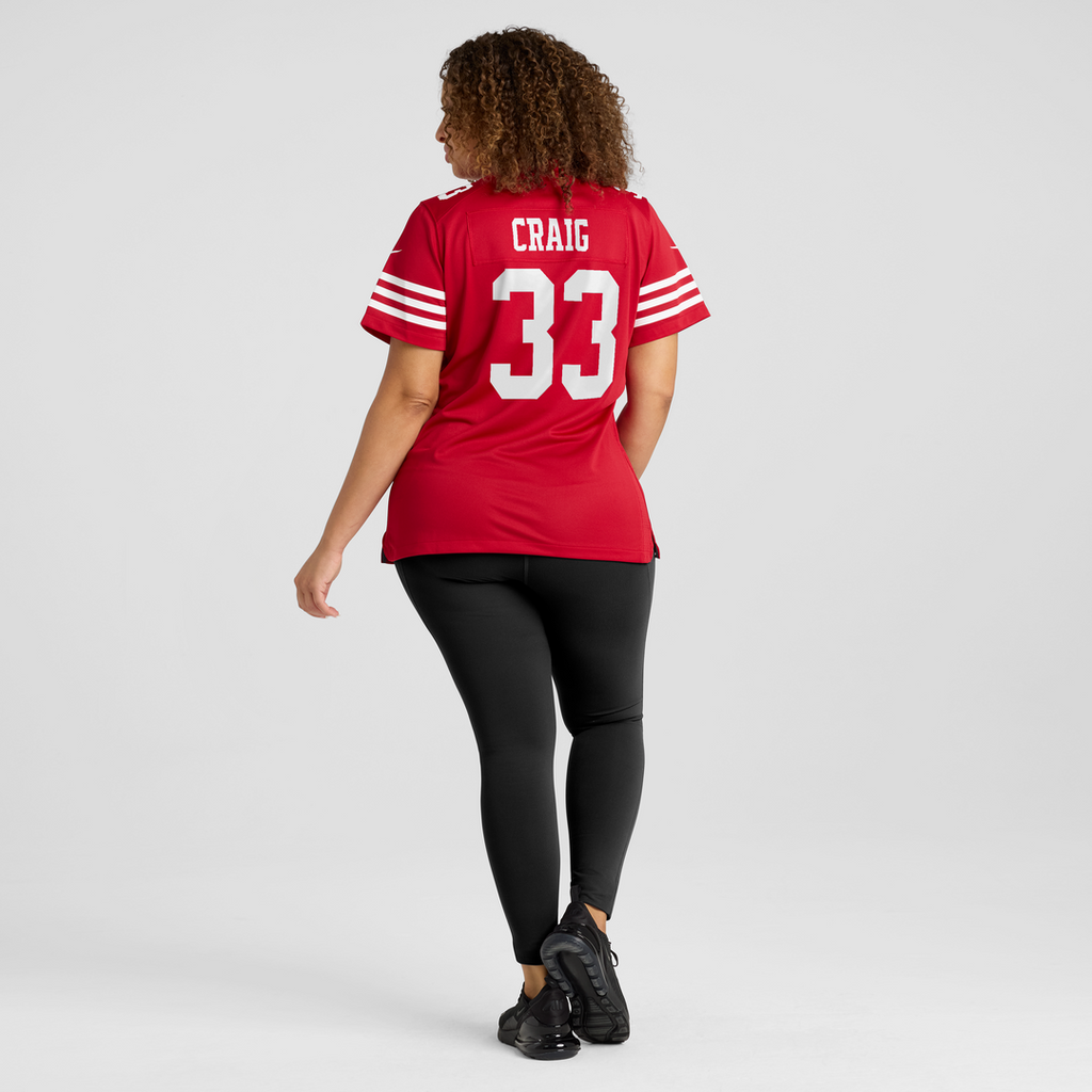 Roger Craig San Francisco 49ers Women's Team Retired Game Jersey - Scarlet