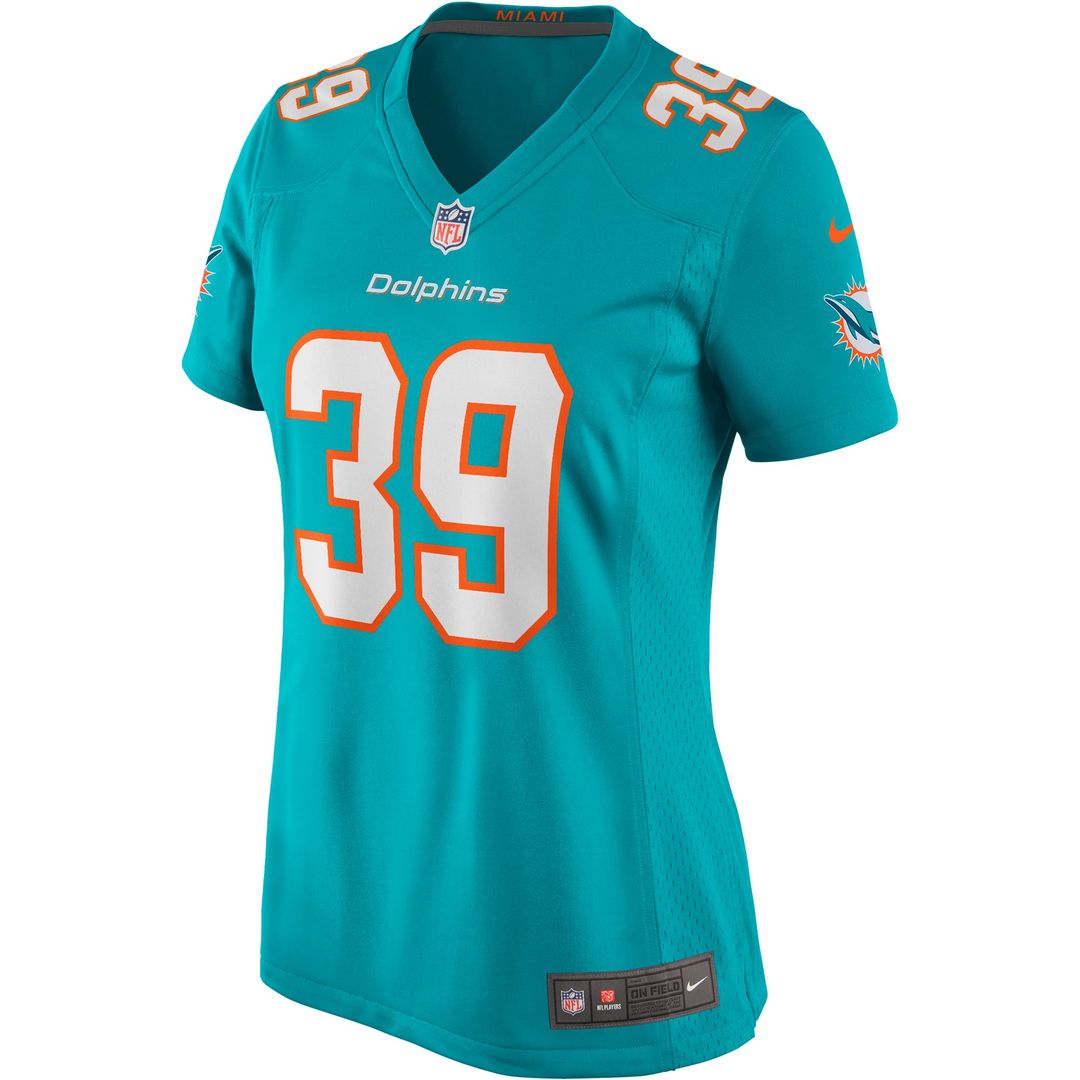 Larry Csonka Miami Dolphins Women's Game Retired Player Jersey - Aqua