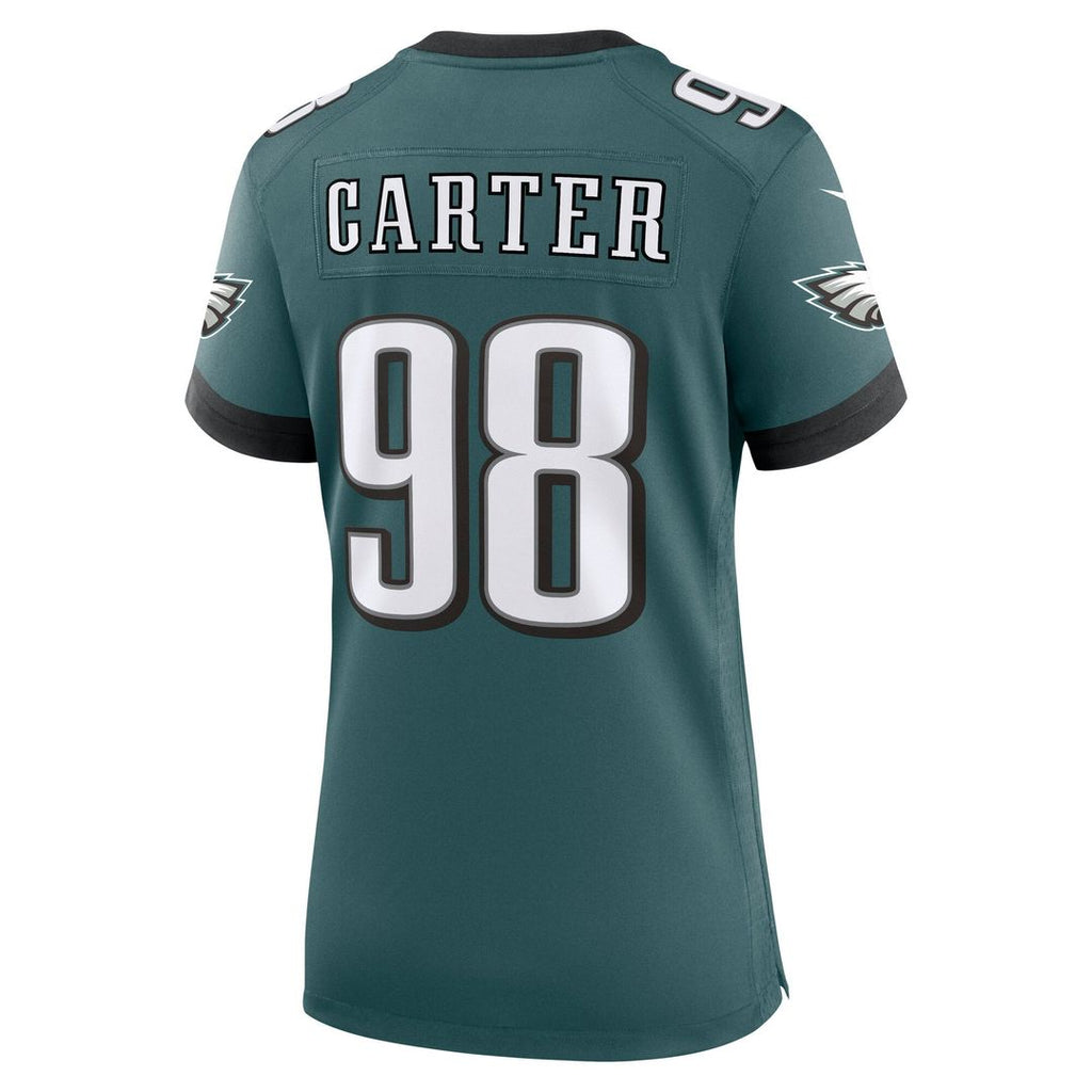 Jalen Carter Philadelphia Eagles Women's Team Game Jersey - Midnight Green