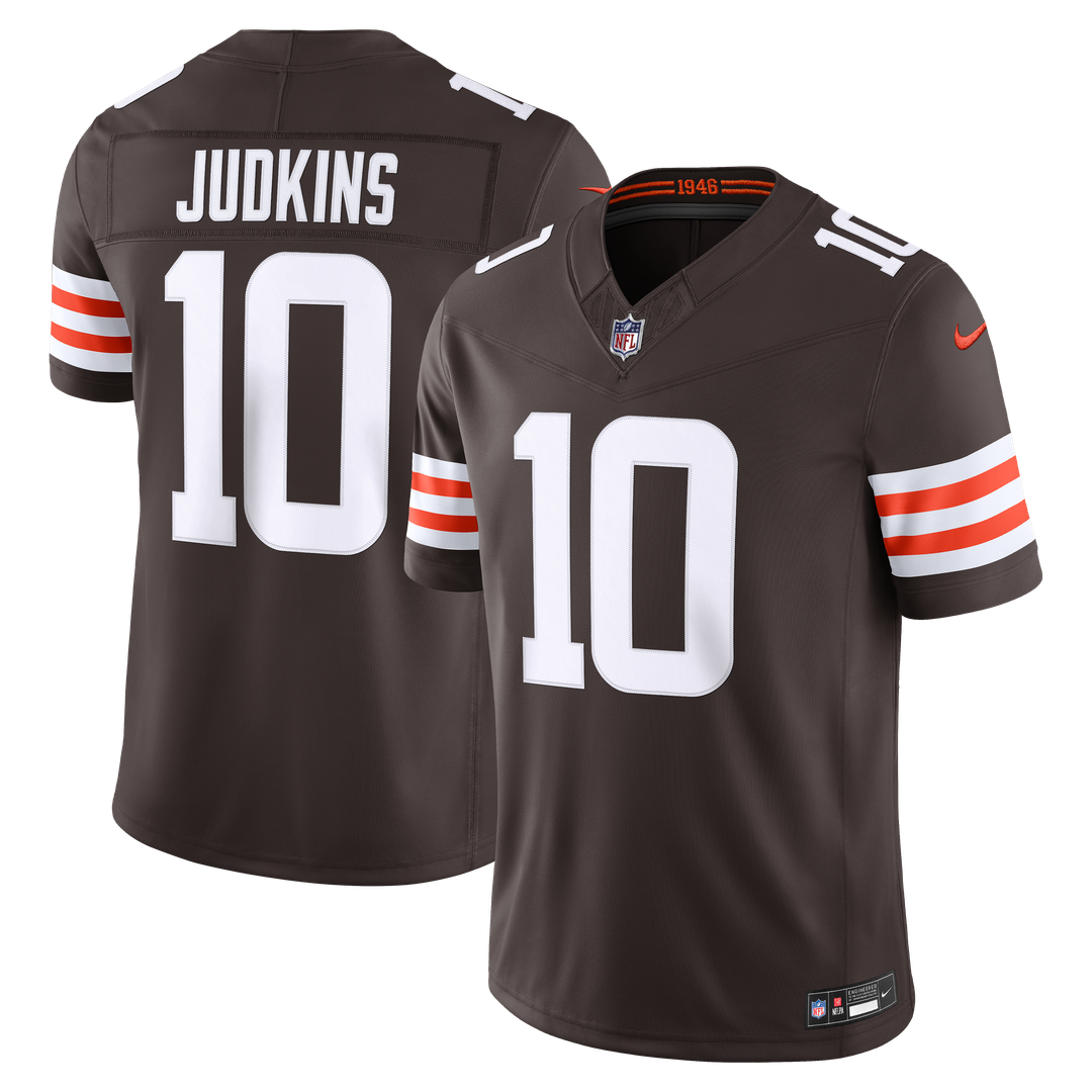 Quinshon Judkins Cleveland Browns Team Vapor F.U.S.E. Stitched Limited Jersey - Brown