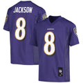 Lamar Jackson Baltimore Ravens Youth Replica Jersey - Purple